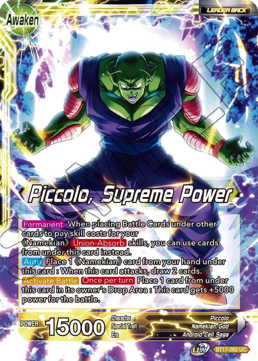 Piccolo // Piccolo, Supreme Power BT17-082 Dragon Ball Super Ultimate Squad