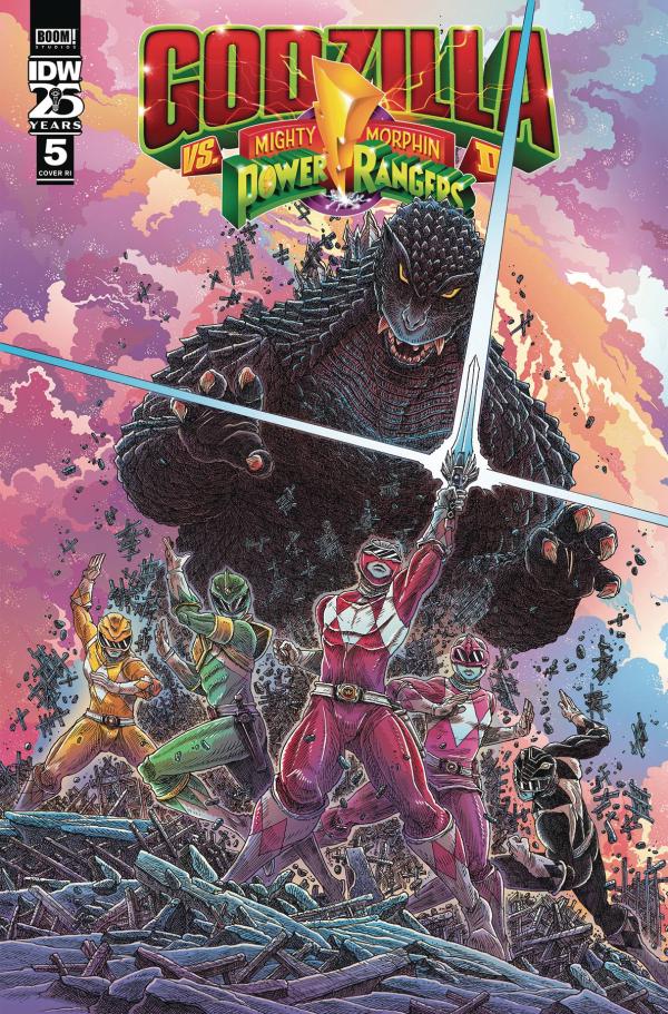 Godzilla vs. the Mighty Morphin Power Rangers II [Stokoe] #5 (2024) Comic Books Godzilla vs. the Mighty Morphin Power Rangers II