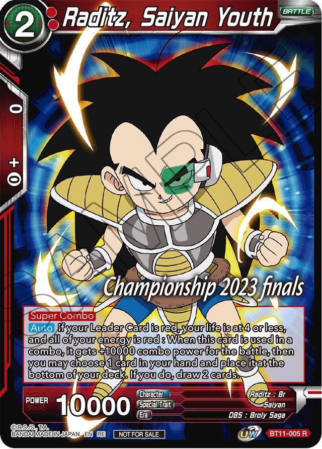 Raditz, Saiyan Youth BT11-005 Dragon Ball Super Divine Multiverse Release Promos