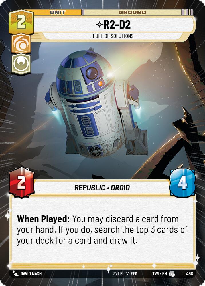 R2-D2 - Full of Solutions [Hyperspace Foil] #458 Star Wars Unlimited: Twilight of the Republic