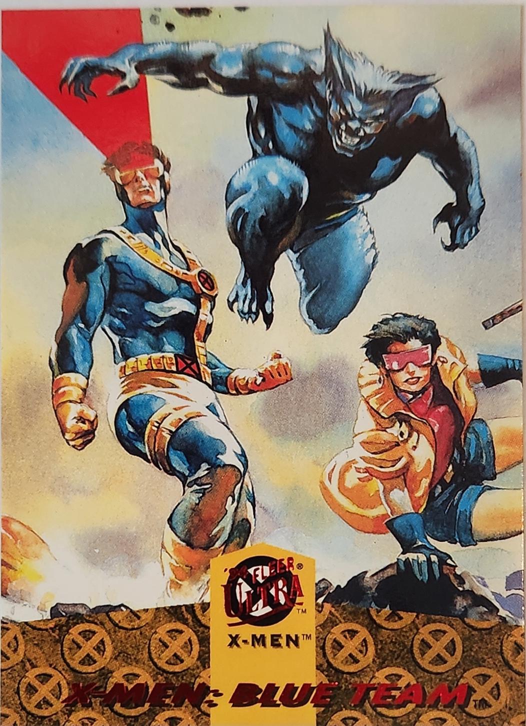 Cyclops, Beast, Jubilee #2 Marvel 1994 Ultra X-Men Team Triptych