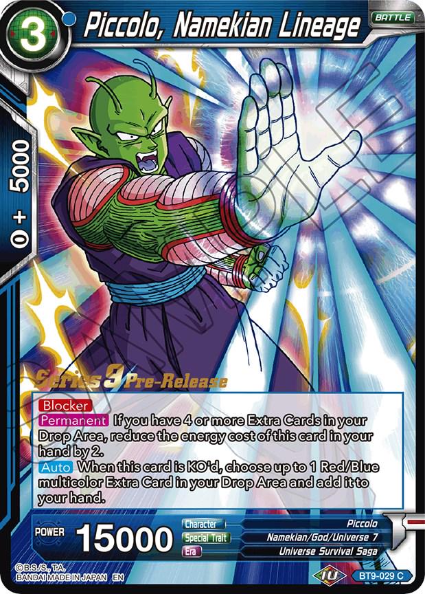 Piccolo, Namekian Lineage BT9-029 Dragon Ball Super Universal Onslaught: Pre-Release Promos