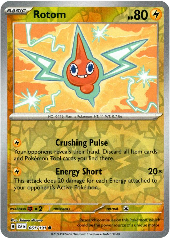 Prix de Rotom [Reverse Holo] #61 | Pokemon Surging Sparks | Cartes de ...