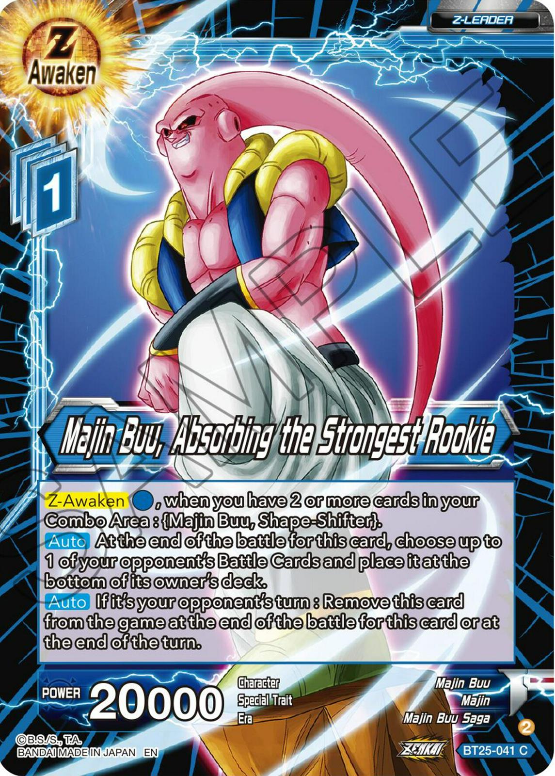 Majin Buu, Absorbing the Strongest Rookie BT25-041 Dragon Ball Super Legend of the Dragon Balls