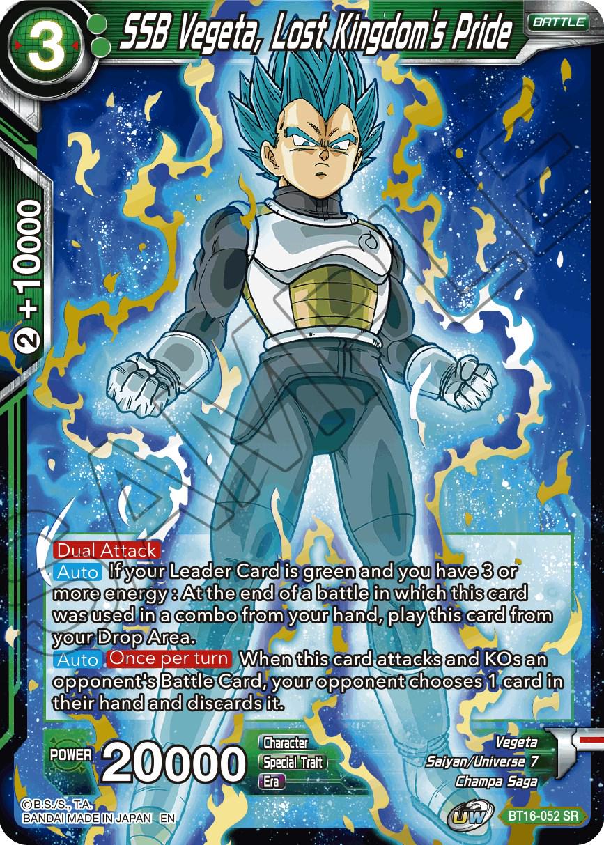 SSB Vegeta, Lost Kingdom's Pride BT16-052 Dragon Ball Super Realm of the Gods