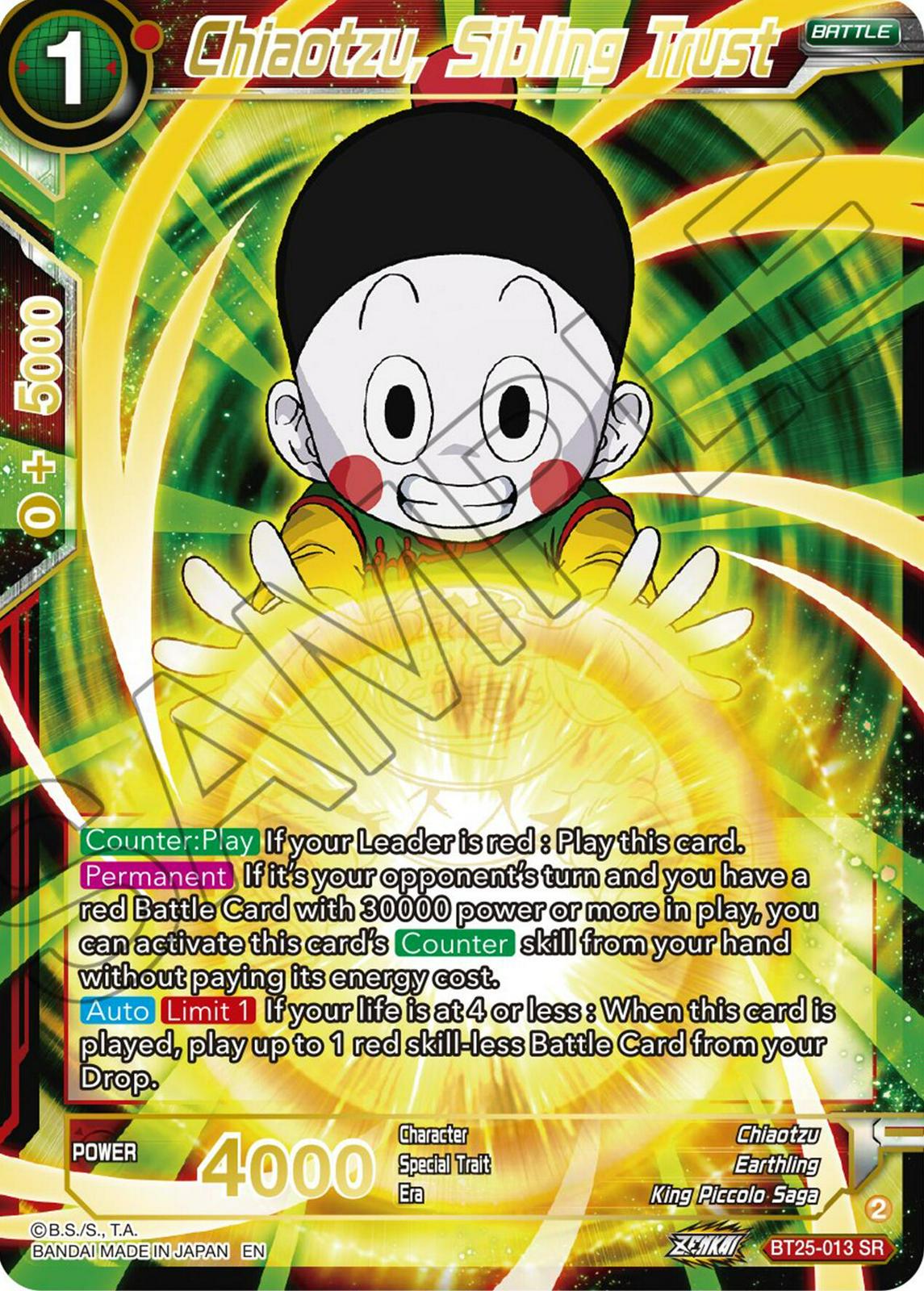 Chiaotzu, Sibling Trust [Foil] BT25-013 Dragon Ball Super Legend of the Dragon Balls