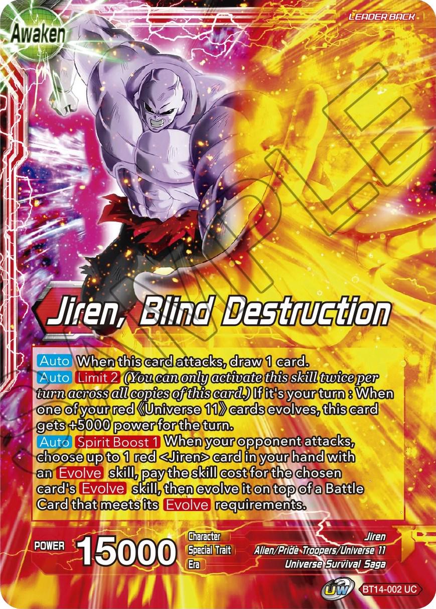 Jiren // Jiren, Blind Destruction BT14-002 Dragon Ball Super Cross Spirits