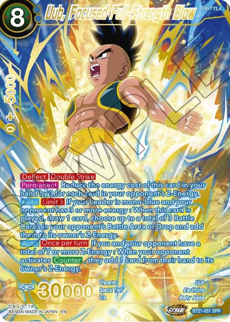 Uub, Focused Full-Strength Blow [SPR] BT21-051 Dragon Ball Super Wild Resurgence