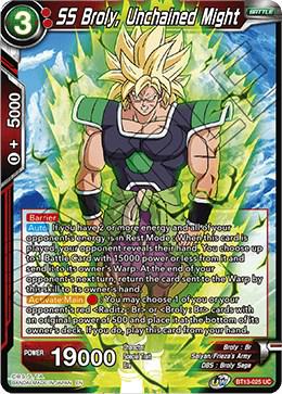 SS Broly, Unchained Might [Foil] BT13-025 Dragon Ball Super Supreme Rivalry