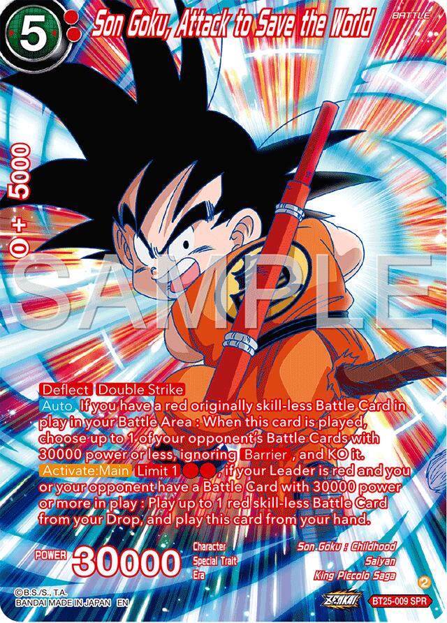 Son Goku, Attack to Save the World [SPR Foil] BT25-009 Dragon Ball Super Legend of the Dragon Balls