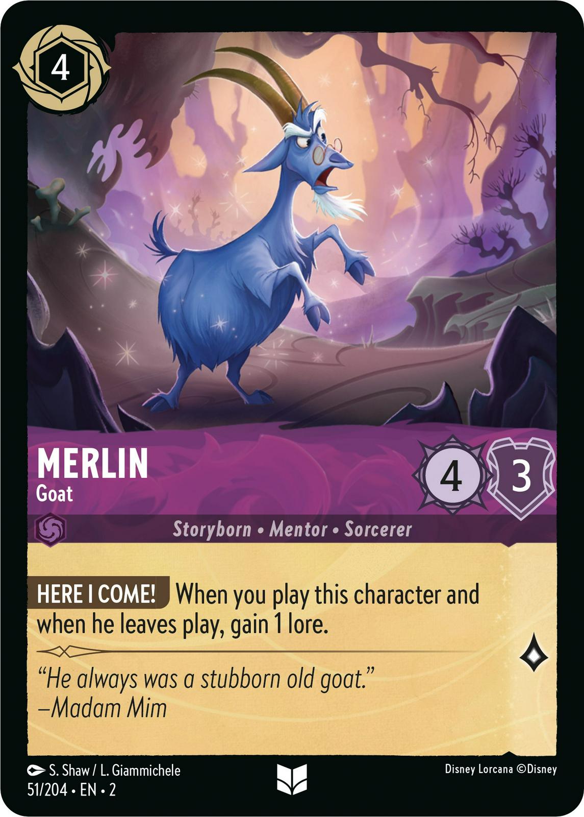 Merlin - Goat [Foil] #51 Lorcana Rise of the Floodborn