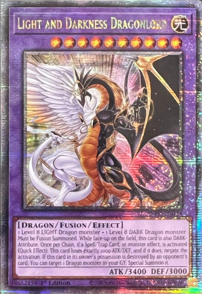 Light and Darkness Dragonlord [Quarter Century Secret Rare] INFO-EN034 YuGiOh The Infinite Forbidden