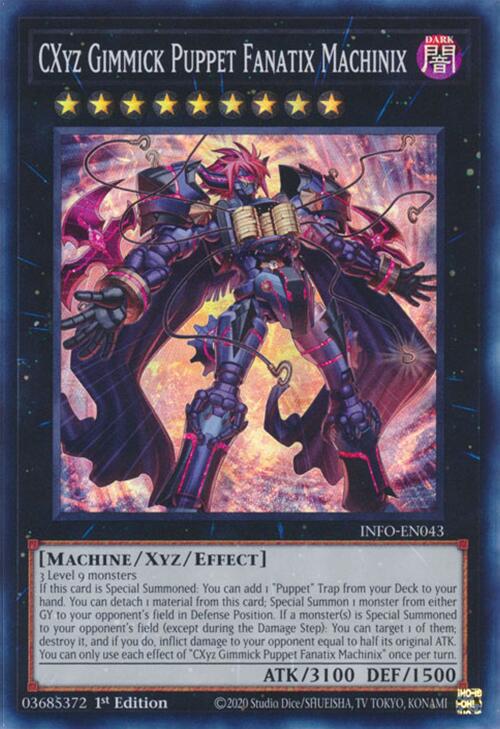 CXyz Gimmick Puppet Fanatix Machinix INFO-EN043 YuGiOh The Infinite Forbidden