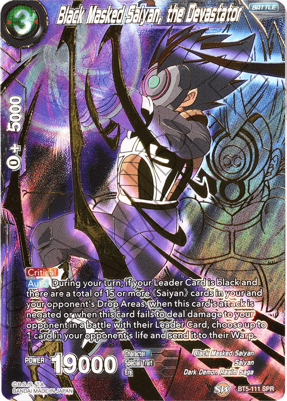 Black Masked Saiyan, the Devastator [SPR] BT5-111 Dragon Ball Super Miraculous Revival