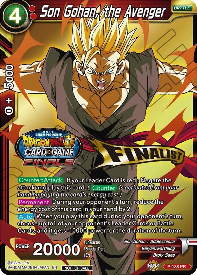 Son Gohan, the Avenger [Championship Final 2019] P-138 Dragon Ball Super Divine Multiverse Release Promos