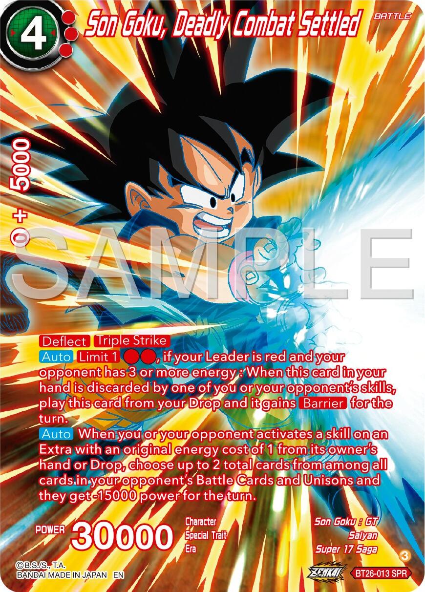 Son Goku, Deadly Combat Settled [SPR Foil] BT26-013 Dragon Ball Super Ultimate Advent