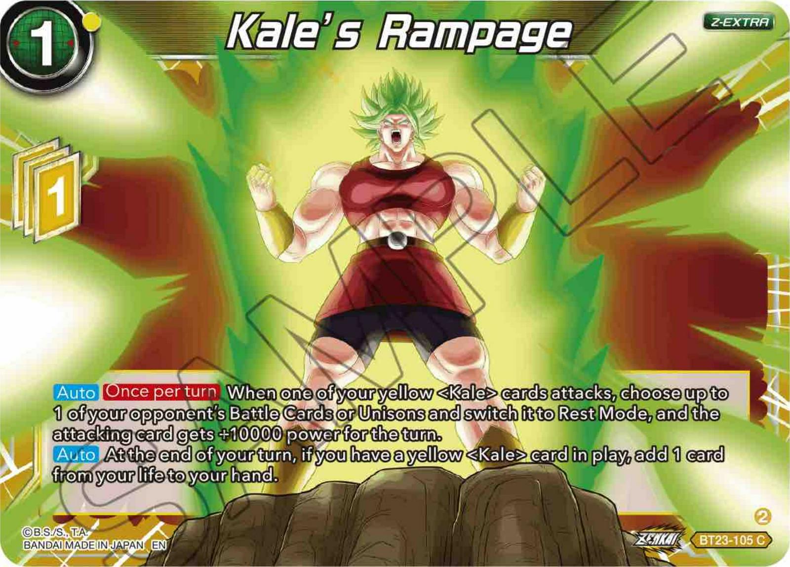 Kale's Rampage BT23-105 Dragon Ball Super Perfect Combination