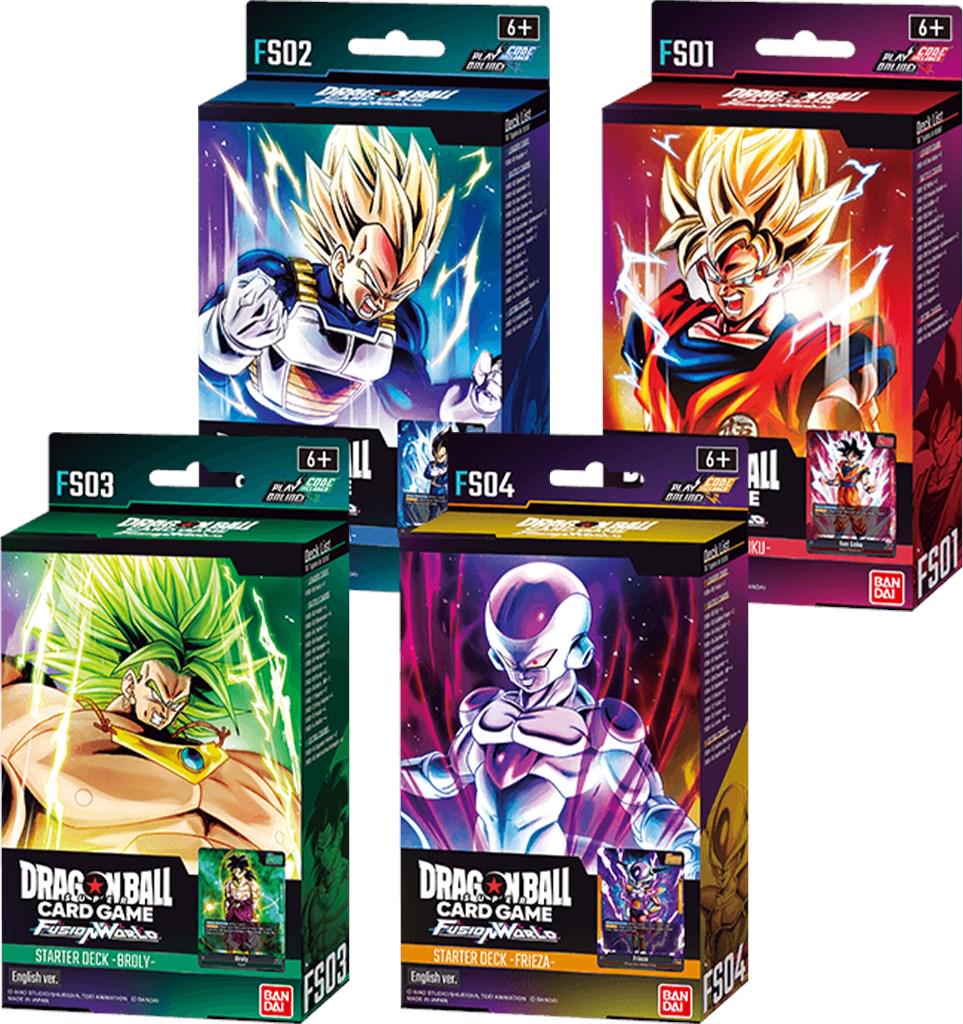 Starter Deck 1-4: Son Goku, Vegeta, Broly and Frieza [Set of 4]  Dragon Ball Fusion World Starter Deck: Son Goku