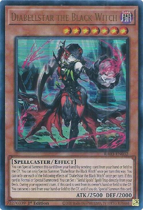 Diabellstar the Black Witch RA03-EN032 YuGiOh Quarter Century Bonanza