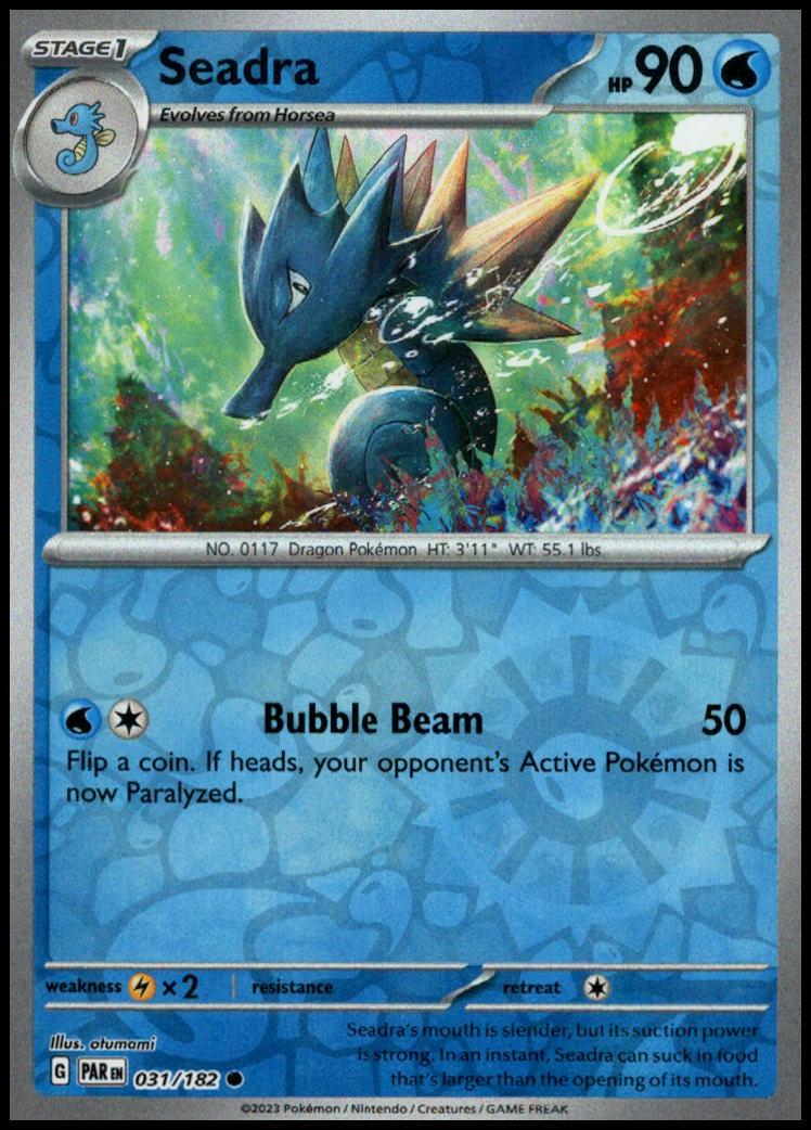 Seadra [Reverse Holo] #31 Pokemon Paradox Rift