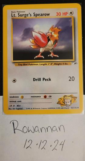 Lt. Surge's Spearow #52 photo