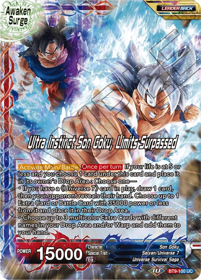 Son Goku // Ultra Instinct Son Goku, Limits Surpassed BT9-100 Dragon Ball Super Universal Onslaught