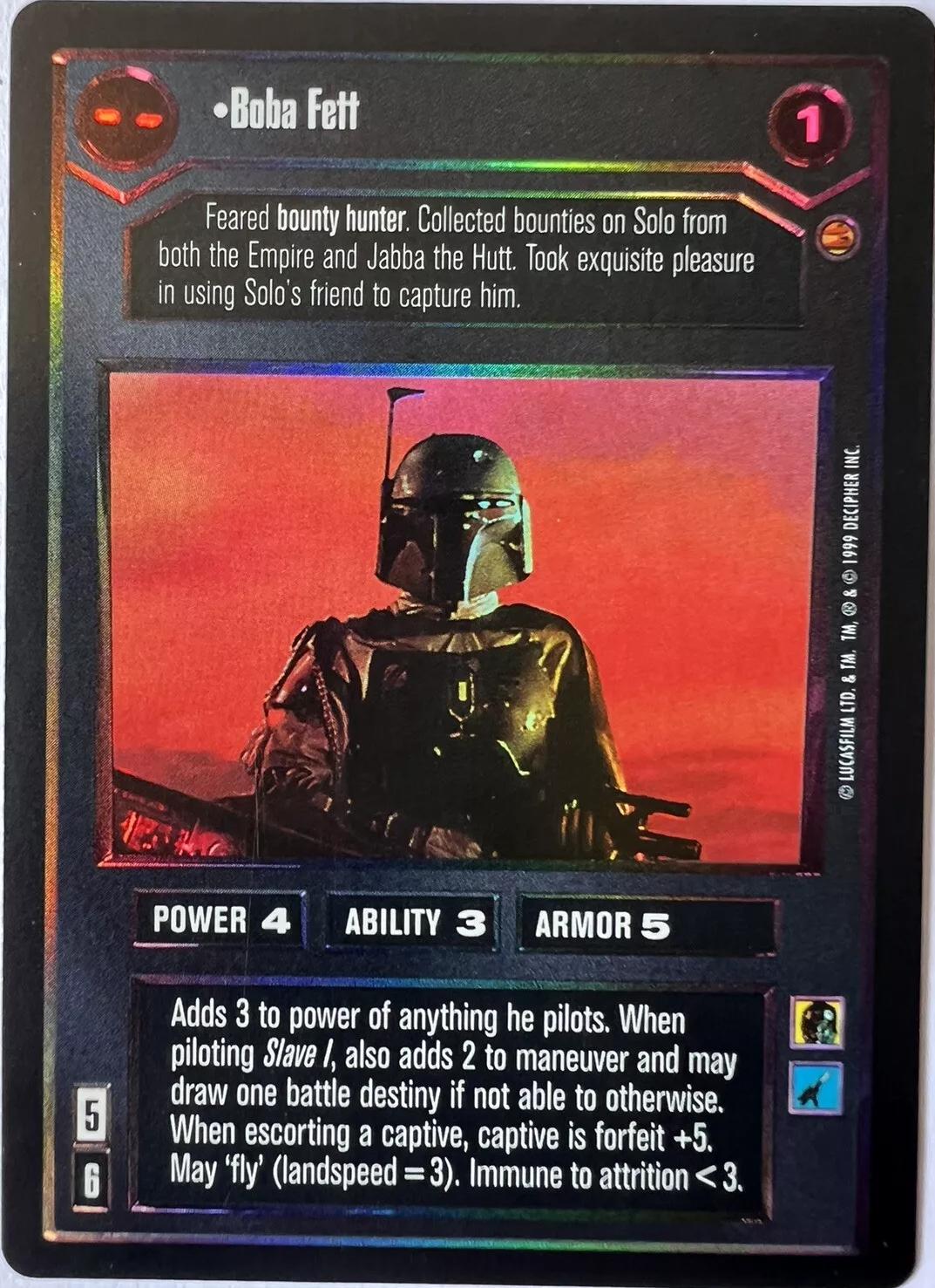 Boba Fett [Foil] Star Wars CCG Reflections