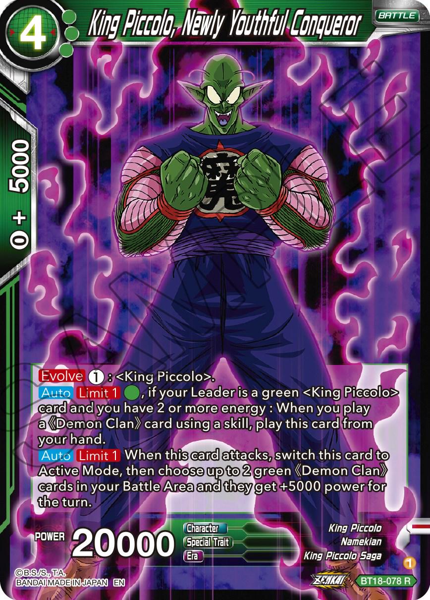 King Piccolo, Newly Youthful Conqueror BT18-078 Prices | Dragon Ball ...