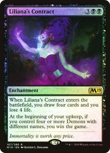 Liliana's Contract [Foil] #107 Magic Core Set 2019