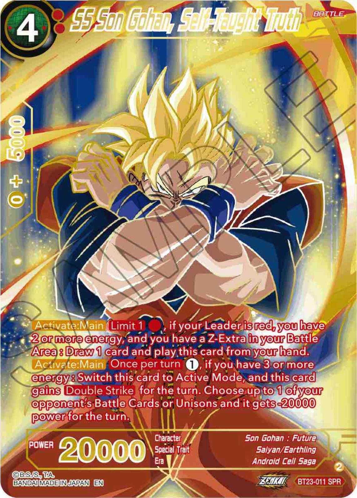 SS Son Gohan, Self-Taught Truth [SPR Foil] BT23-011 Dragon Ball Super Perfect Combination