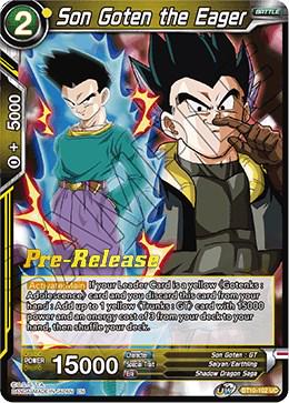 Son Goten the Eager BT10-102 Dragon Ball Super Rise of the Unison Warrior: Pre-Release Promos