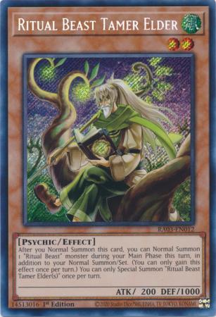 Ritual Beast Tamer Elder [Secret Rare] RA03-EN012 YuGiOh Quarter Century Bonanza