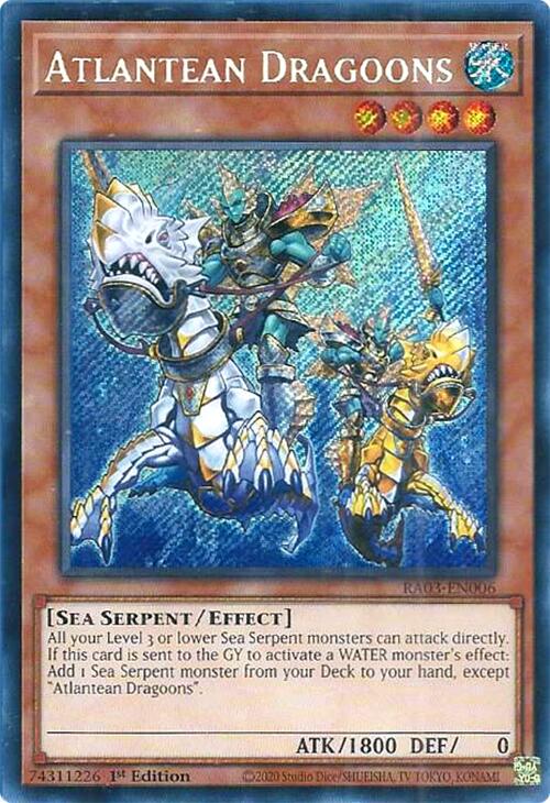 Atlantean Dragoons [Quarter Century Secret Rare] RA03-EN006 YuGiOh Quarter Century Bonanza