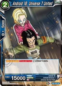 Android 18, Universe 7 United DB1-029 Dragon Ball Super Dragon Brawl