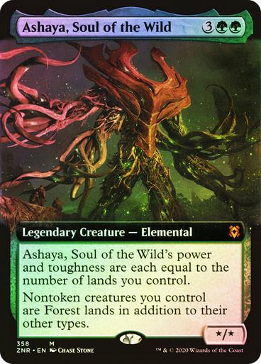 Ashaya, Soul of the Wild [Extended Art Foil] Magic Zendikar Rising