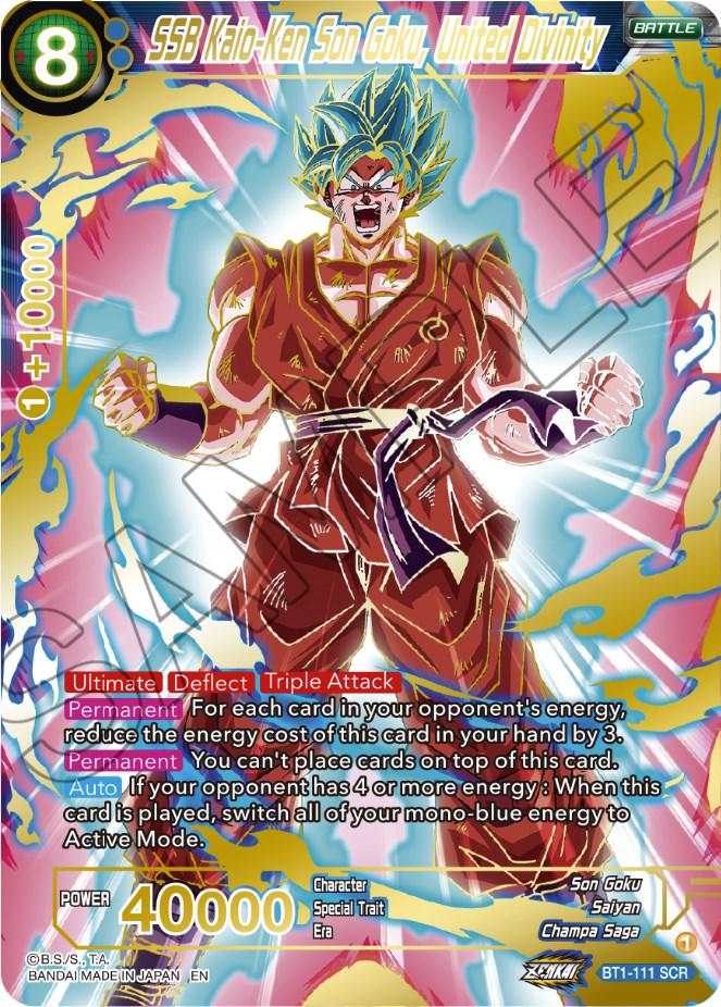 SSB Kaio-Ken Son Goku, United Divinity [SCR Foil] BT1-111 Dragon Ball Super Dawn of the Z-Legends