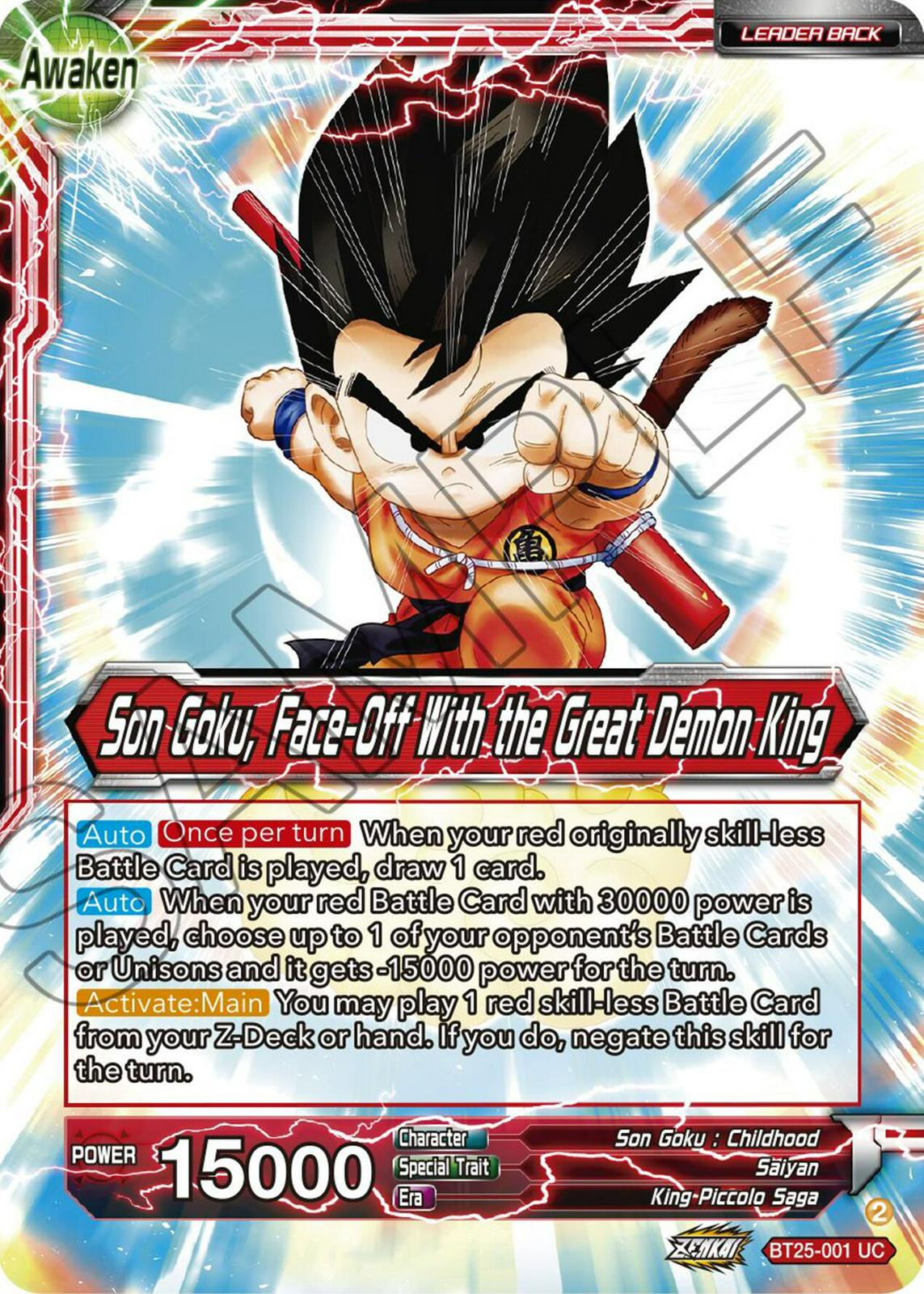 Son Goku // Son Goku Face-Off With the Great Demon King BT25-001 ...