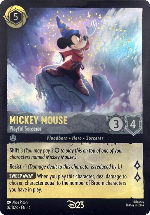 Mickey Mouse - Playful Sorcerer #7 Lorcana Promo