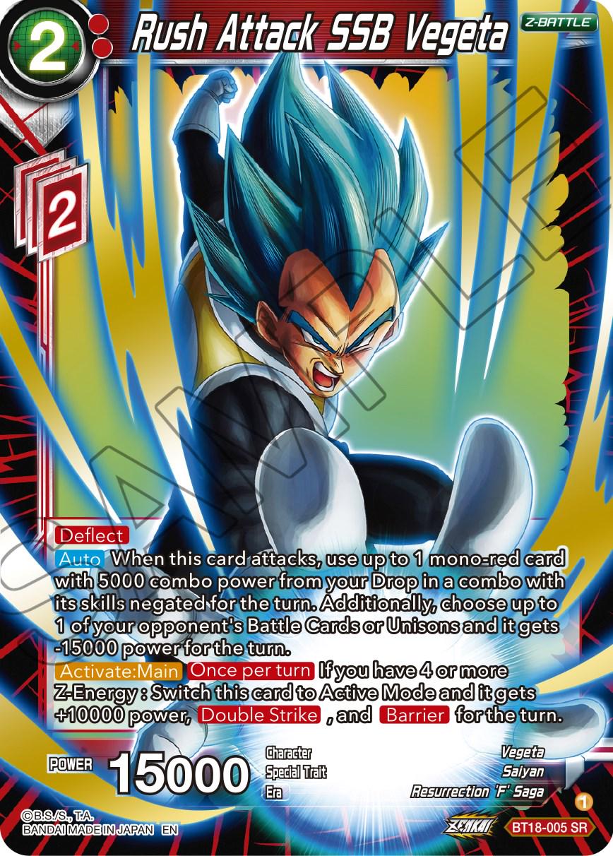 Rush Attack SSB Vegeta [Foil] BT18-005 Dragon Ball Super Dawn of the Z-Legends