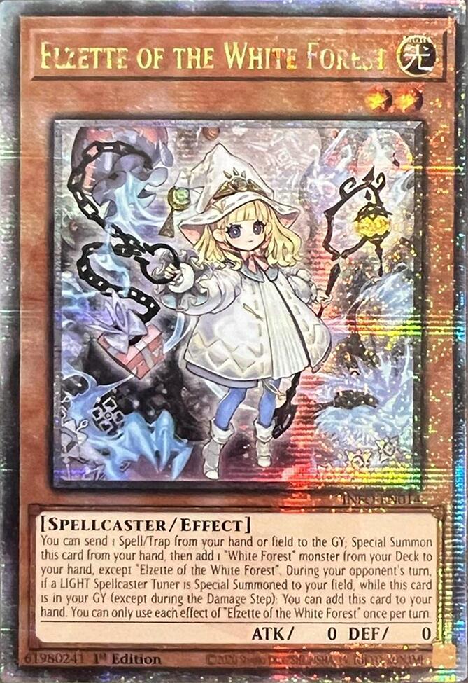 Elzette of the White Forest [Quarter Century Secret Rare] INFO-EN014 YuGiOh The Infinite Forbidden