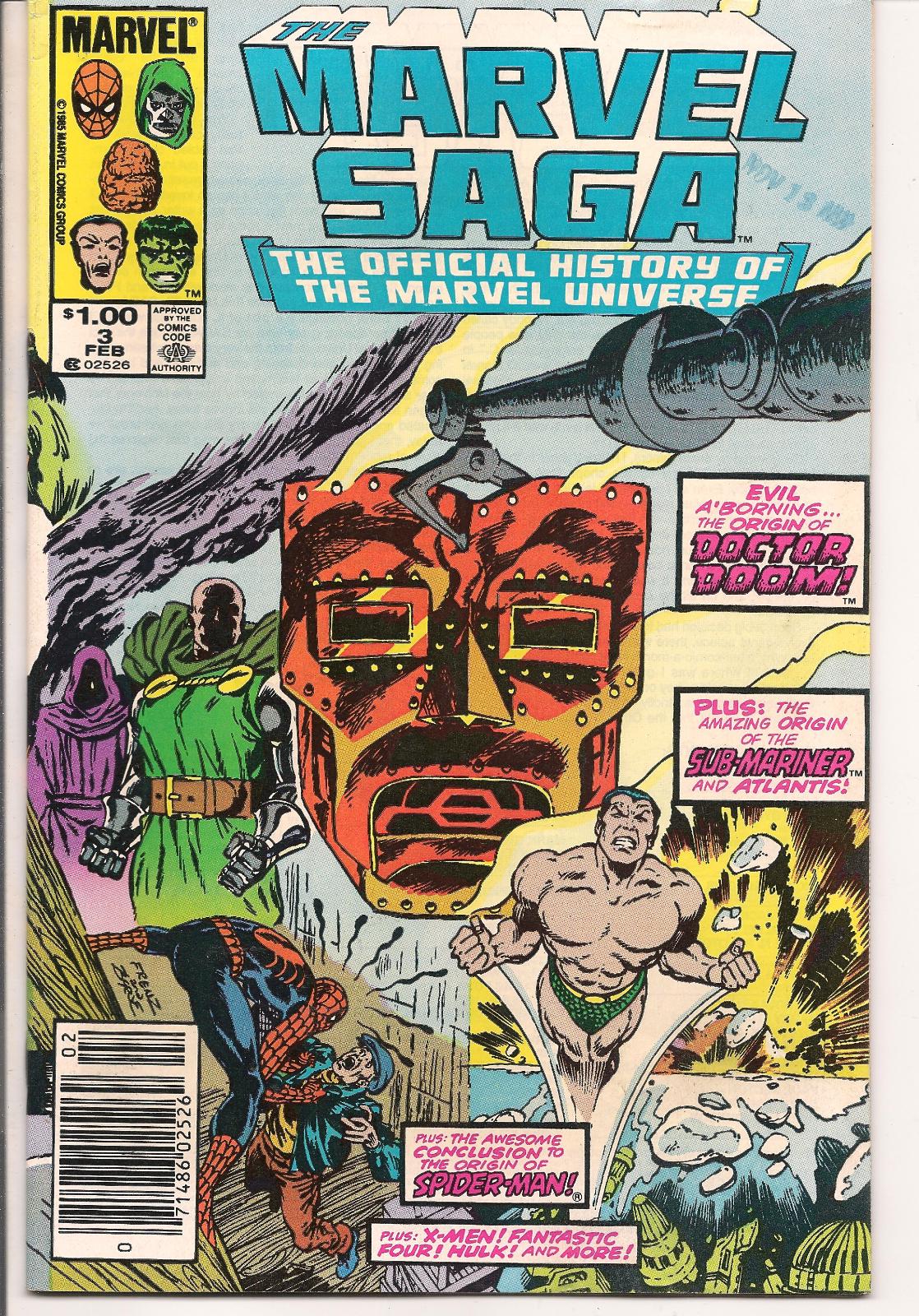 The Marvel Saga the Official History of the Marvel Universe [Newsstand] #3 (1986) Comic Books The Marvel Saga the Official History of the Marvel Universe