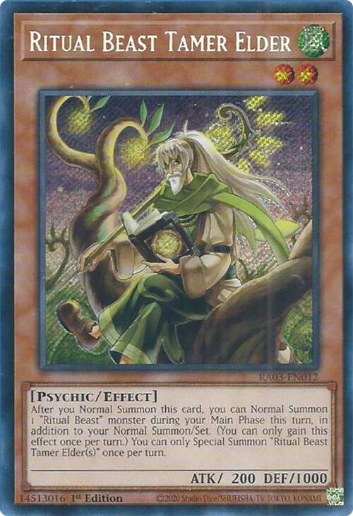 Ritual Beast Tamer Elder [Quarter Century Secret Rare] RA03-EN012 YuGiOh Quarter Century Bonanza