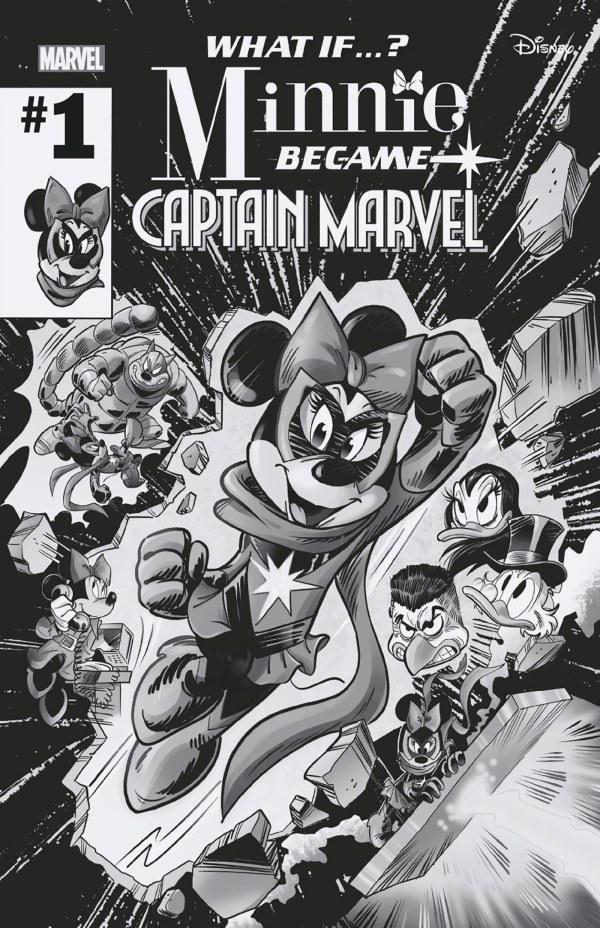 What If? Minnie Became Captain Marvel [Perissinotto Sketch] #1 (2024) Comic Books What If? Minnie Became Captain Marvel