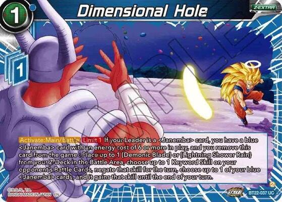 Dimensional Hole BT22-037 Dragon Ball Super Critical Blow