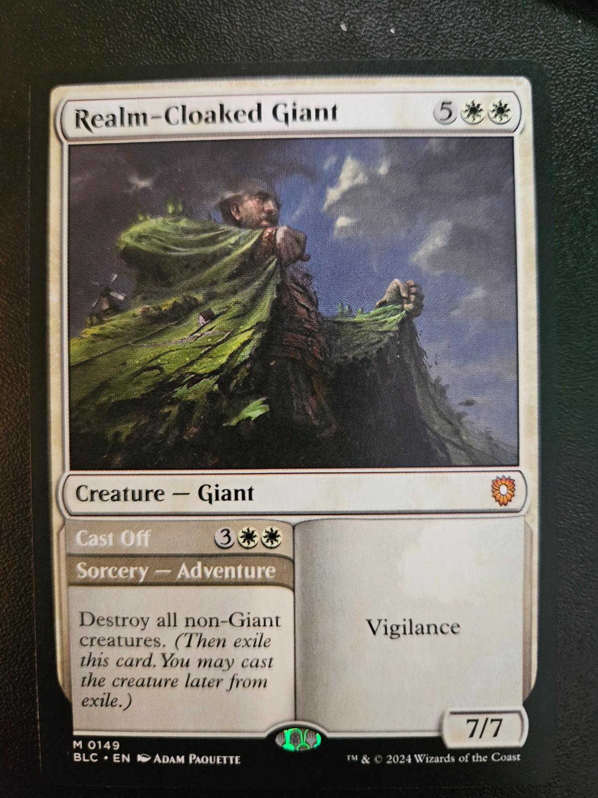 Realm-Cloaked Giant // Cast Off #149 Magic Bloomburrow Commander