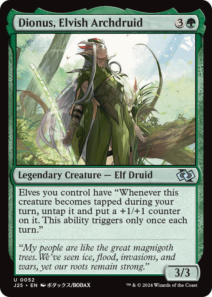 Dionus, Elvish Archdruid [Anime] #52 Magic Foundations Jumpstart