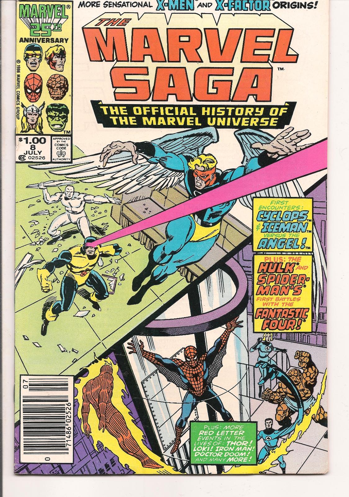 The Marvel Saga the Official History of the Marvel Universe [Newsstand] #8 (1986) Comic Books The Marvel Saga the Official History of the Marvel Universe