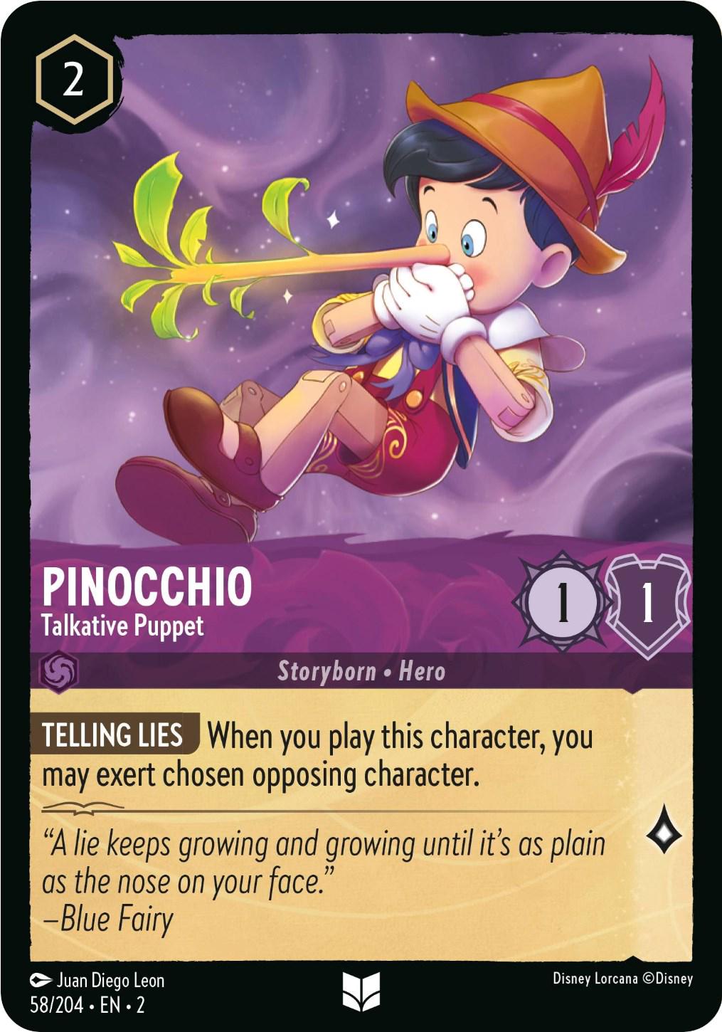 Pinocchio - Talkative Puppet #58 Lorcana Rise of the Floodborn