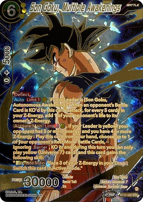 Son Goku, Multiple Awakenings [SPR] BT23-109 Dragon Ball Super Perfect Combination