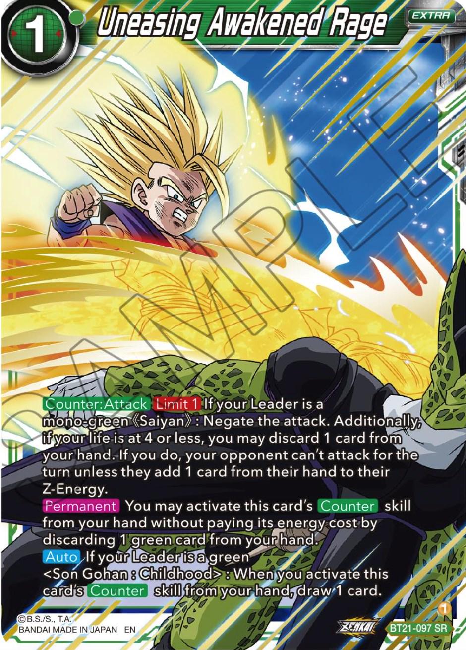 Uneasing Awakened Rage BT21-097 Dragon Ball Super Wild Resurgence